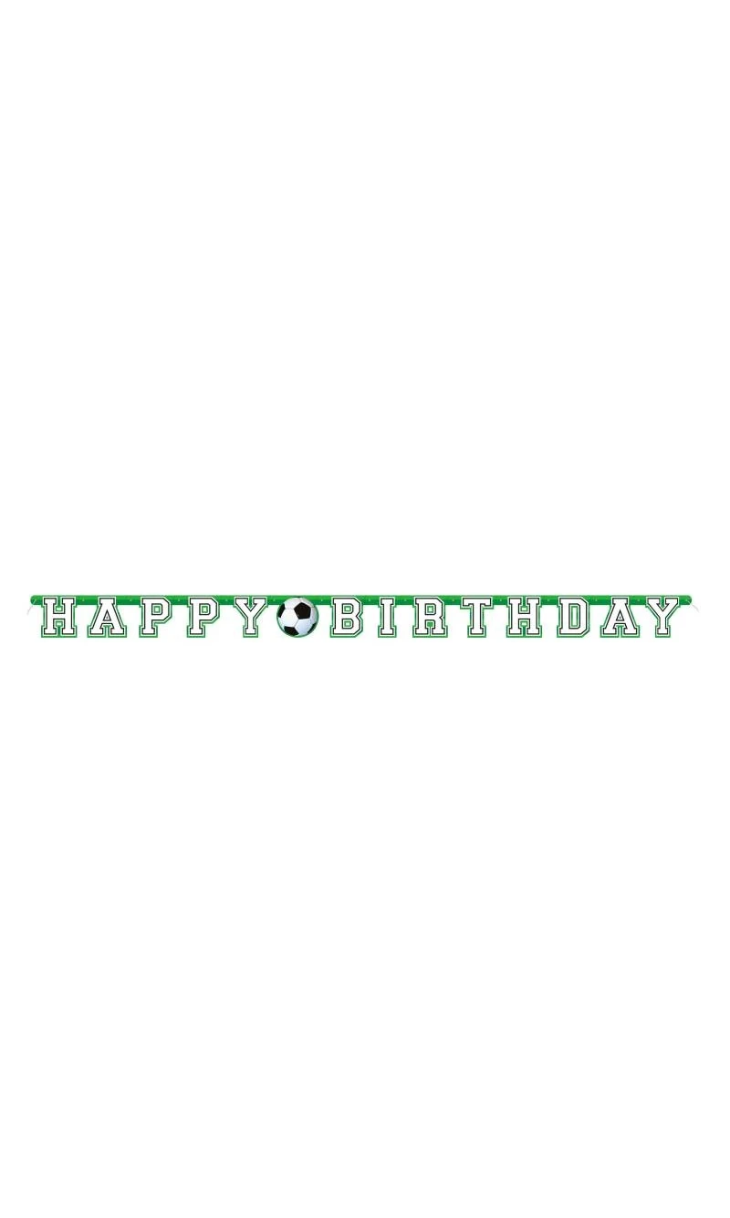 Football Jointed Happy Birthday Banner - 7 ft