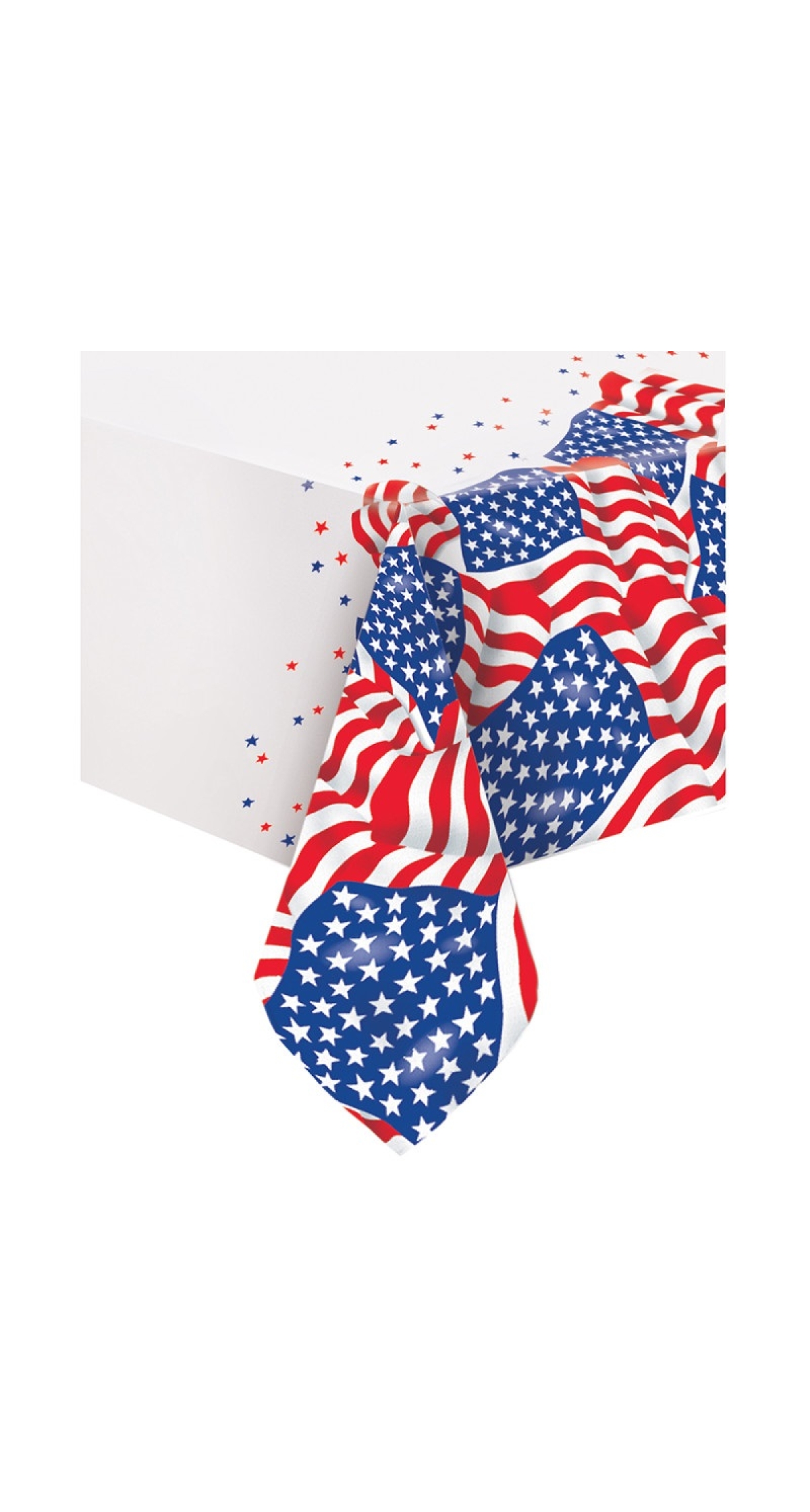 USA Flag Rectangular Plastic Table Cover  54 x 84""