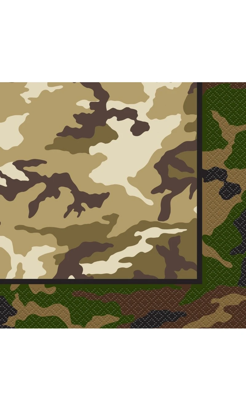 Military Camo Party Napkins - 16pk