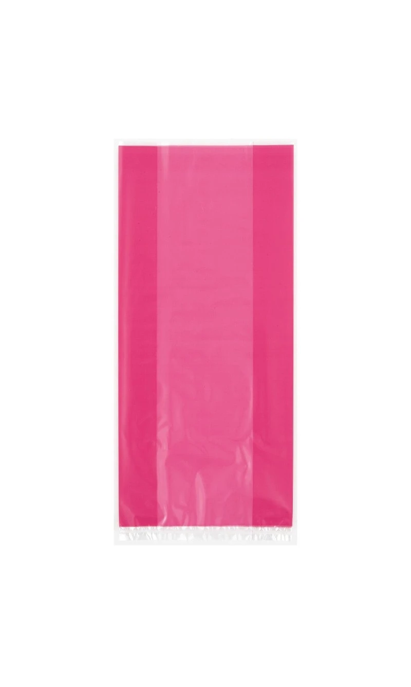 Hot Pink Cellophane Bags (12.7cm x 28cm) - 30pk