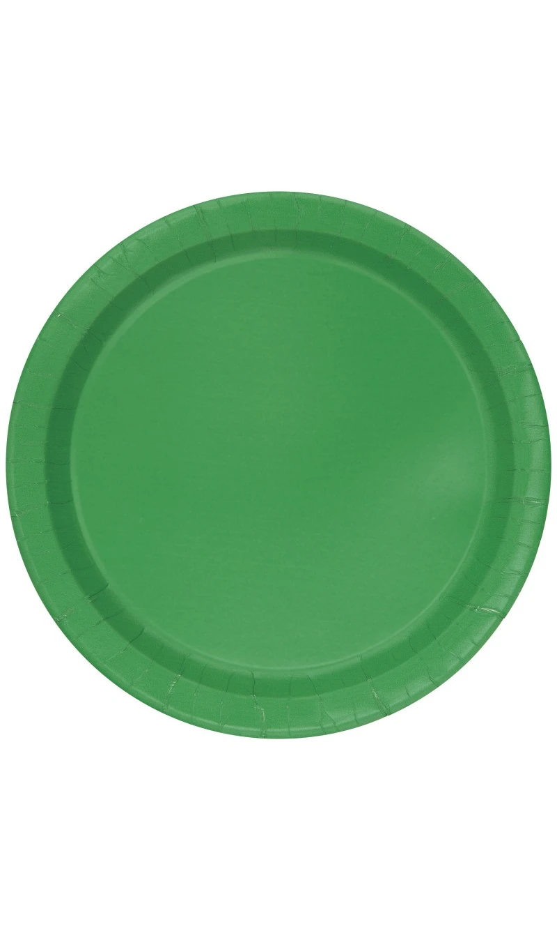Emerald Green 9 Inch Dinner Plates - 16pk