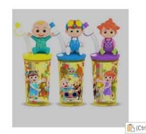 Cocomelon Drink n Go Glass with Straw 1pc Once Upon A Time