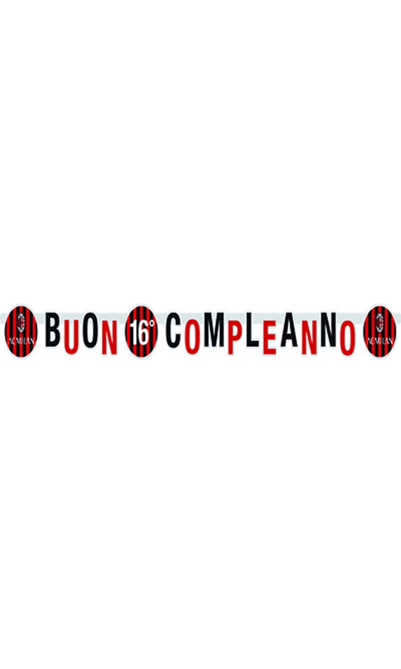 Milan Buon Compleanno Jumbo Banner 294x20cm