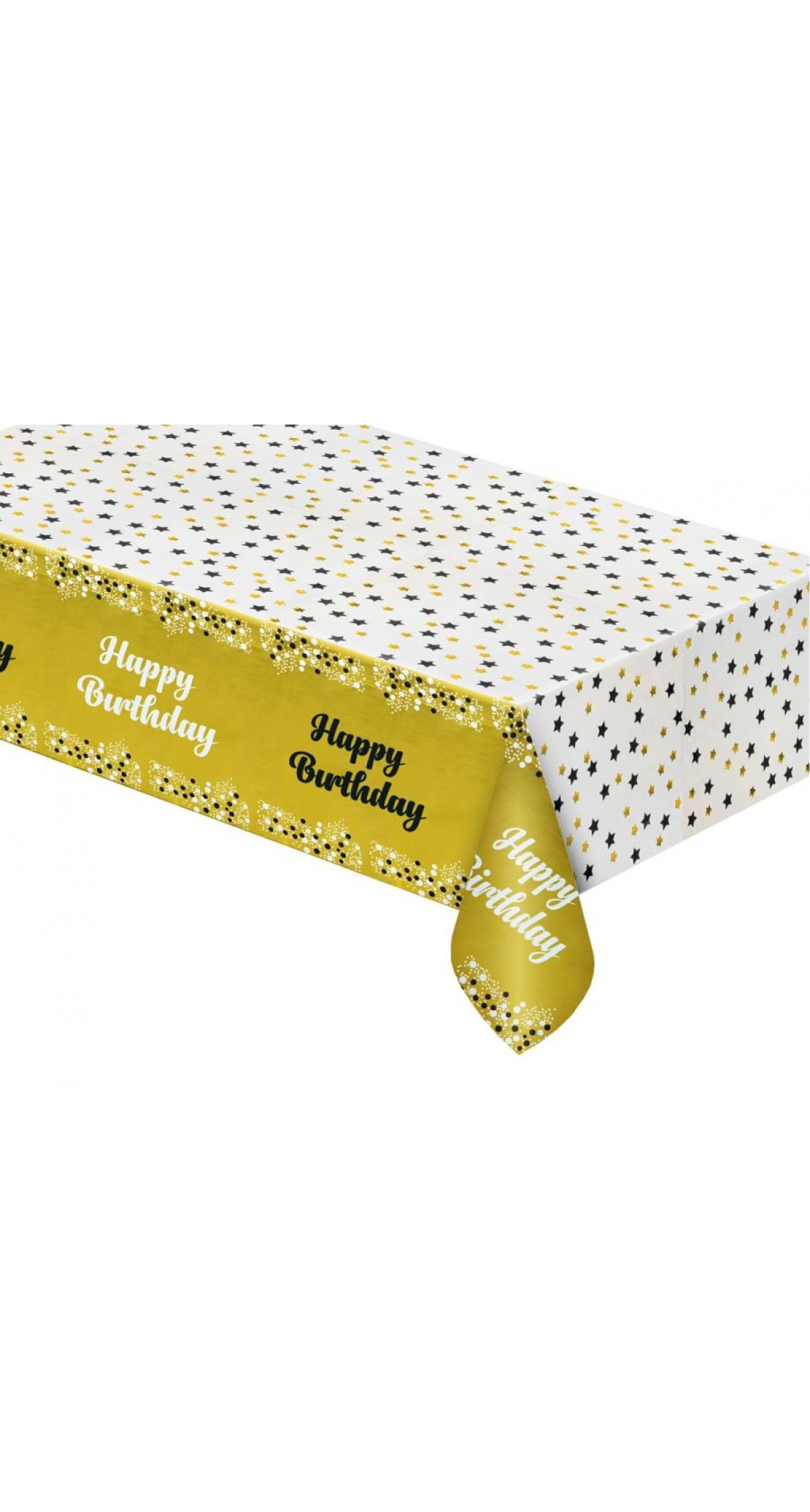 Happy Birthday Gold Foil Tablecover - 137x183cm