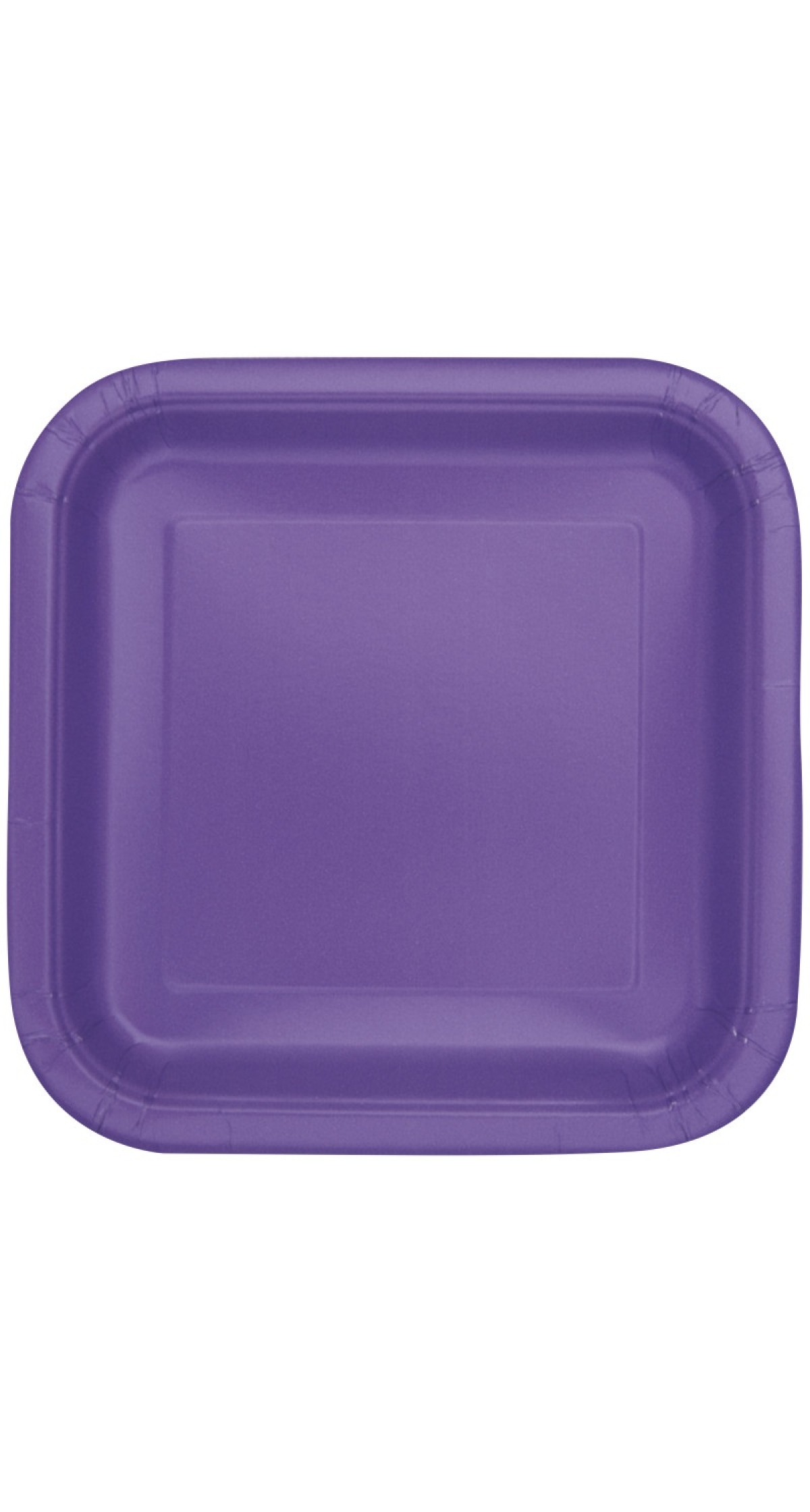 Neon Purple Square 9 Inch Dinner Plates - 14pk