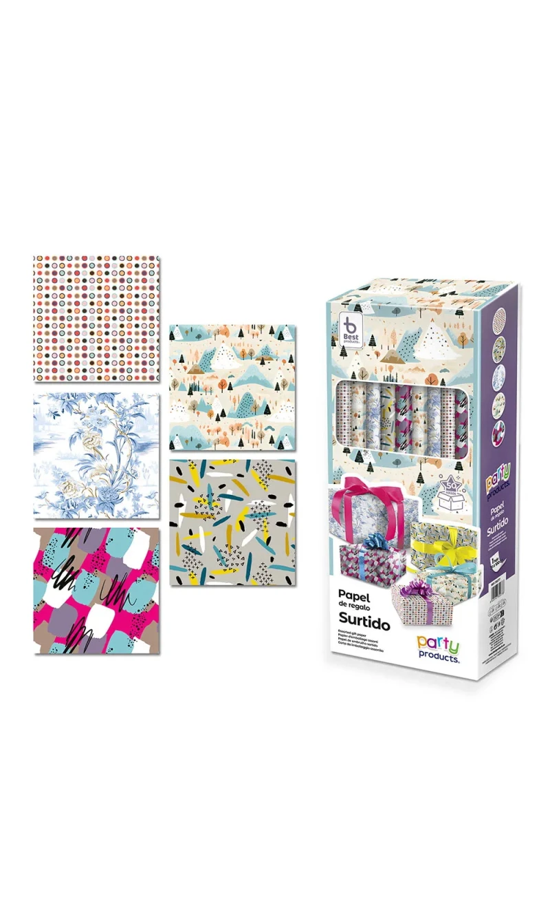 Genreric Gift Wrap Roll 70cm X 100cm (Assorted Designs) - 1pc