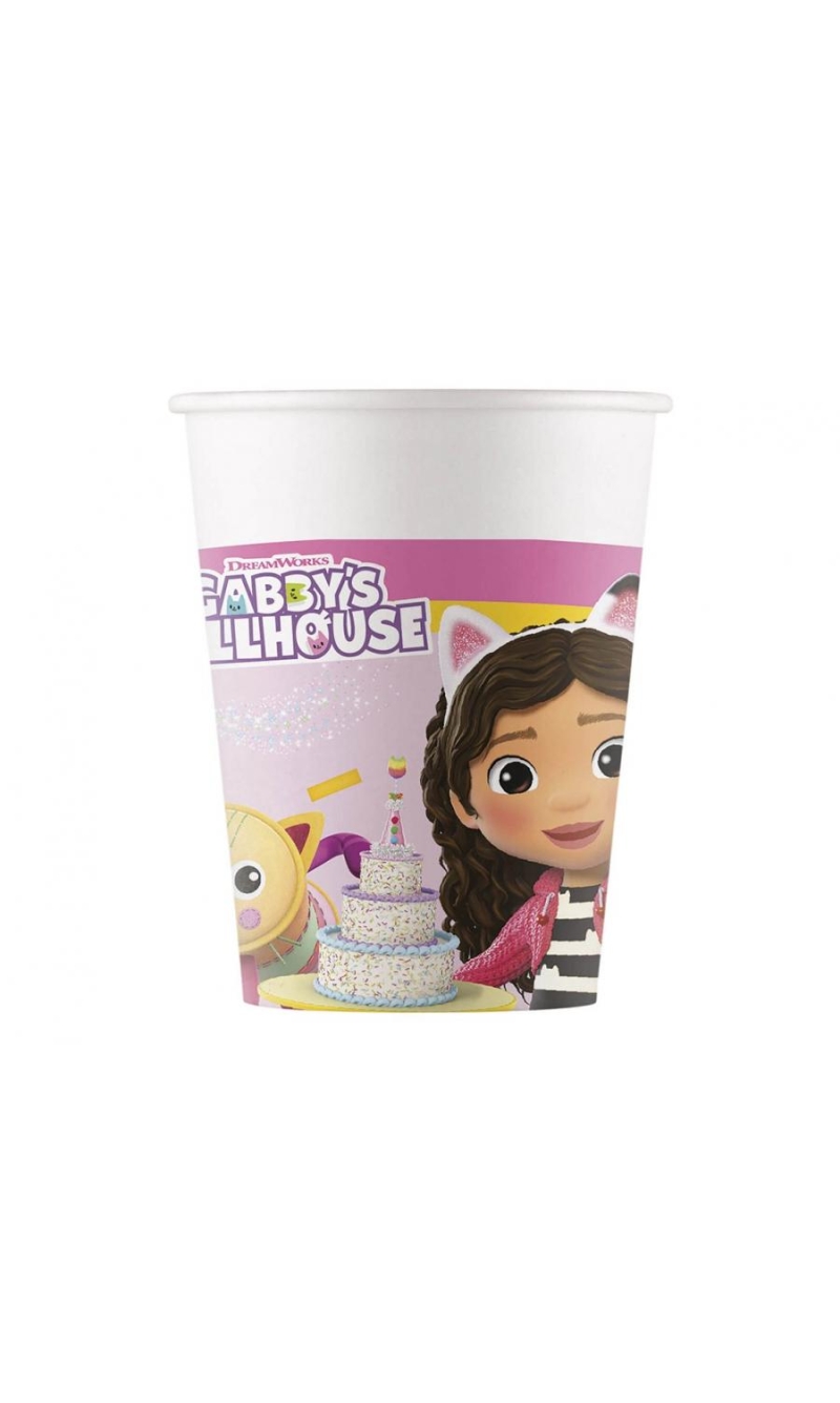 Gabby's Dollhouse Party Paper Cups 200ml - 8pk