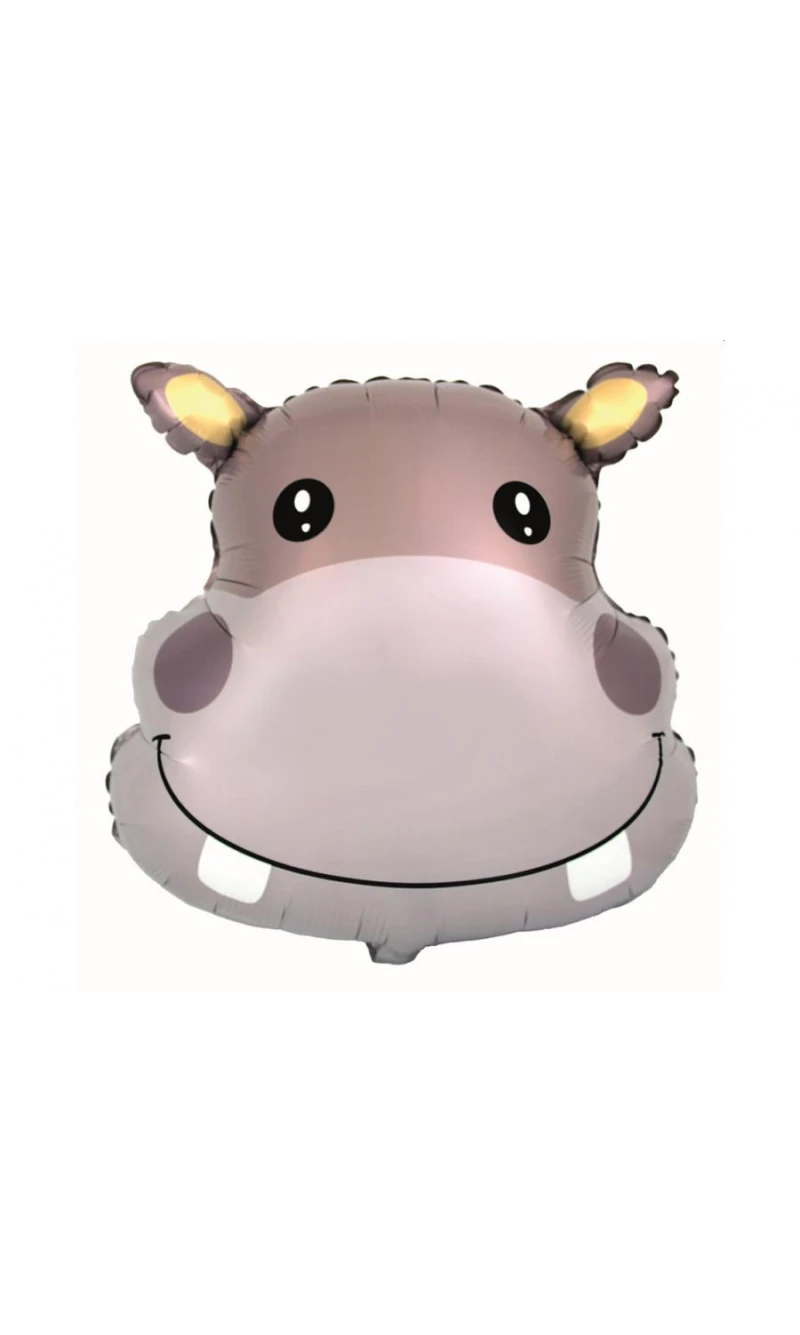 Hippo Head Foil Balloon - 24 Inch