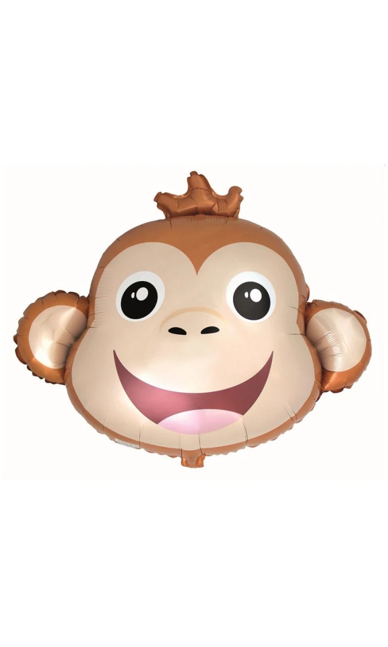 Monkey Head Foil Balloon - 24 Inch