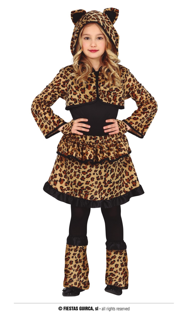 Cute Leopard Girl Costume - Age 5 to 6 Years