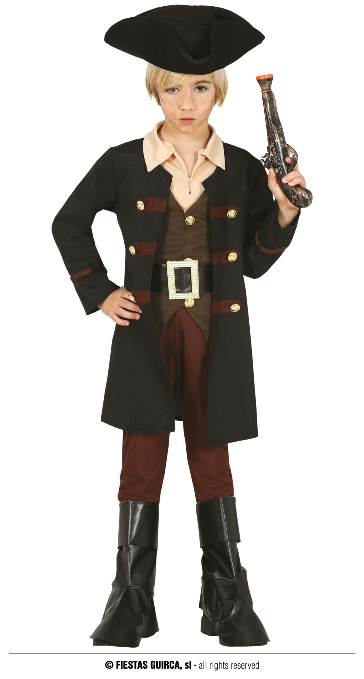 Captain Pirate Boy Costume - Age 10 to 12 Years