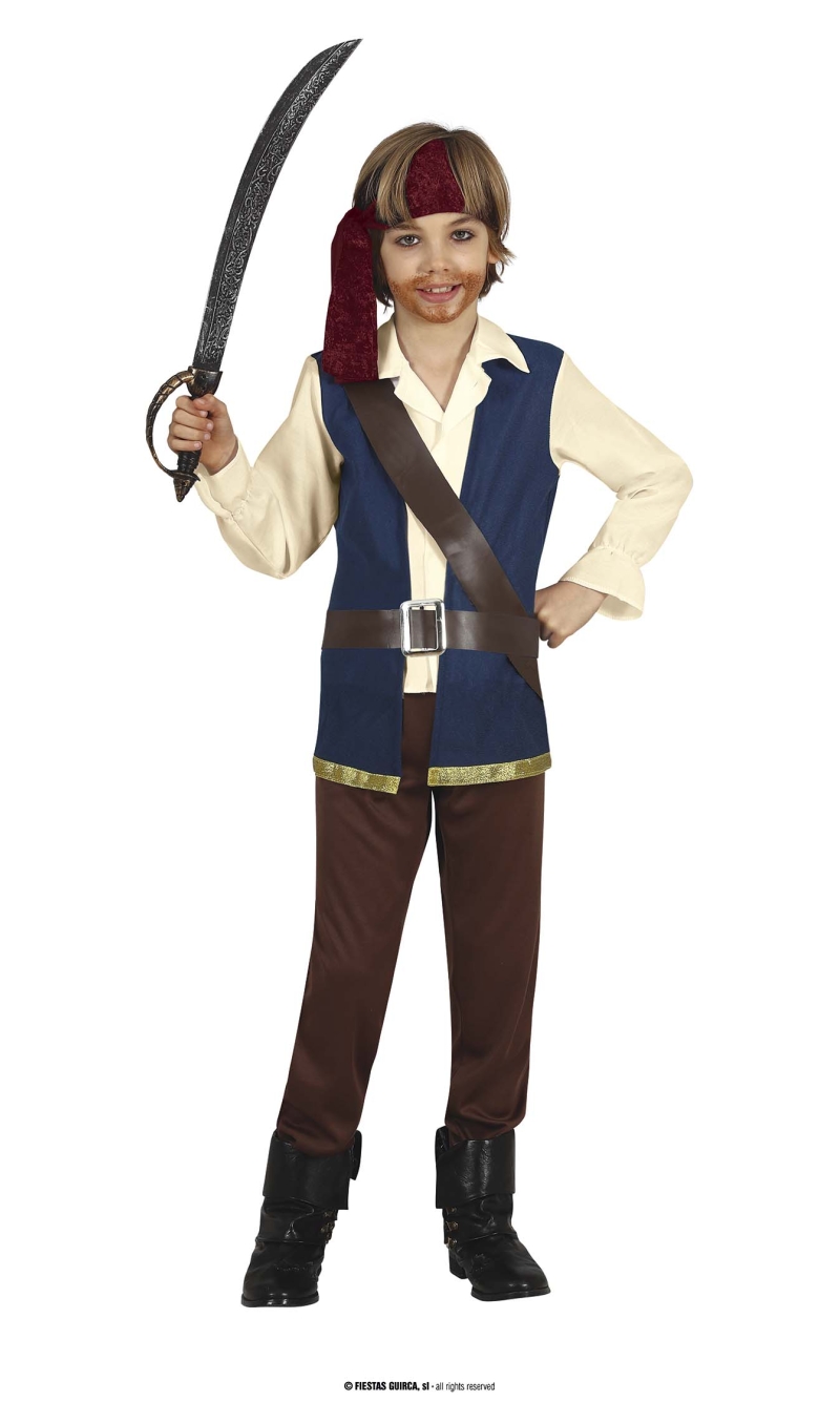 Jack The Pirate Boy Costume - Age 7 to 9 Years