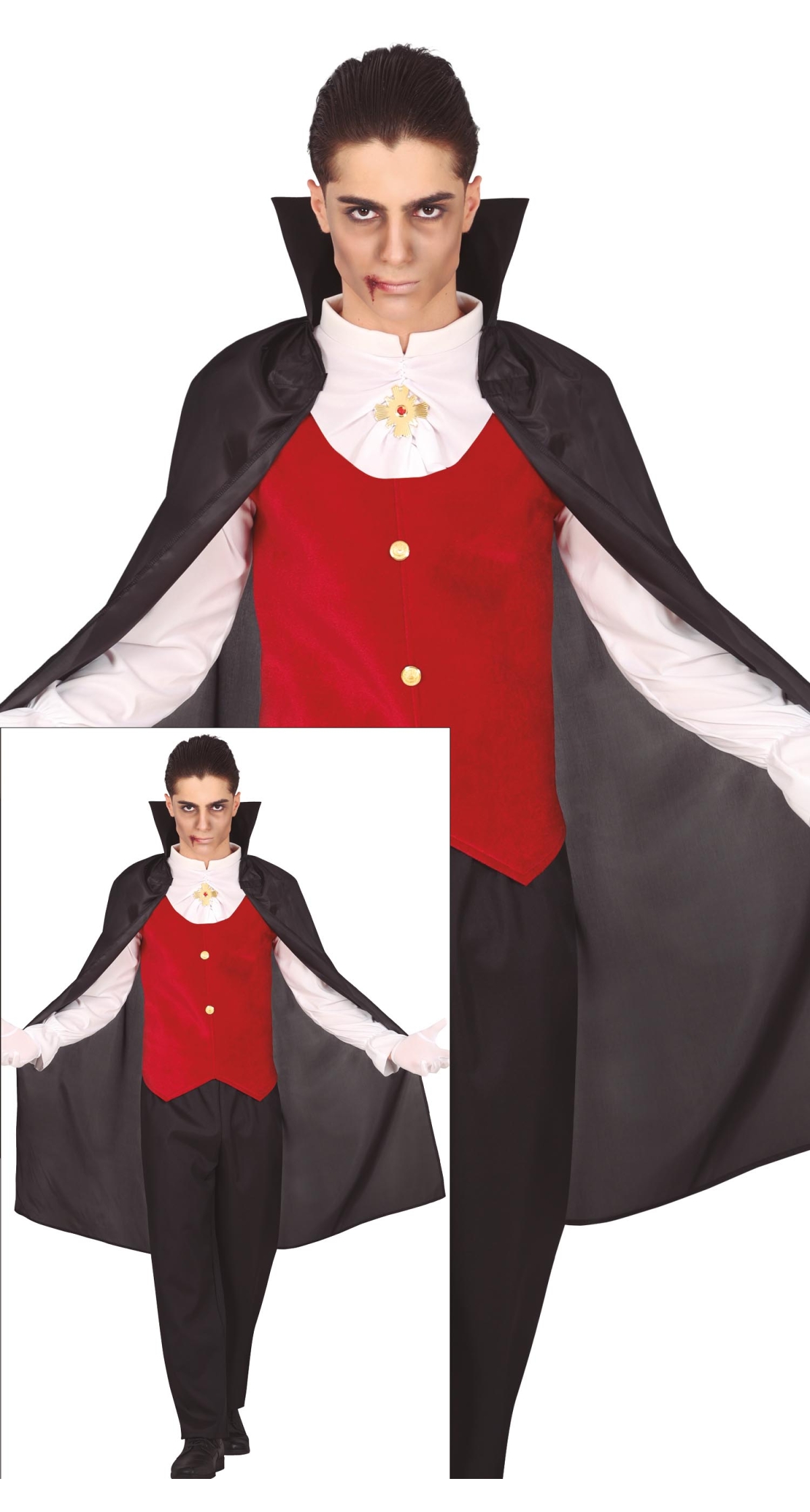 Vampire Count Man Costume - Age 14 to 16 Years