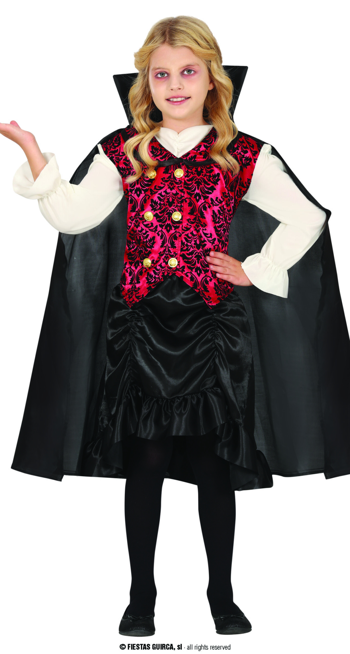 Classic Vampiress Girl Costume - Age 3 to 4 Years