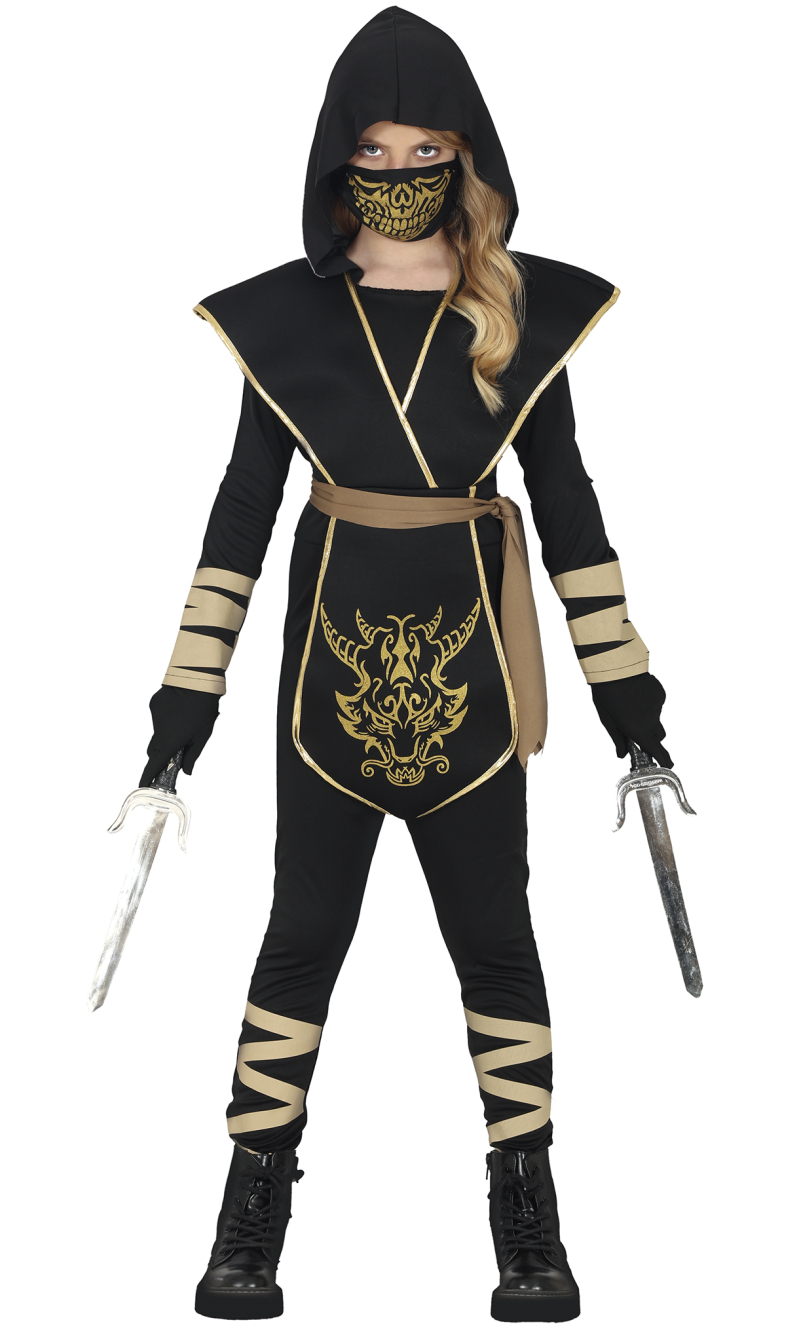 Combat Ninja Girl Costume - Age 5 to 6 Years
