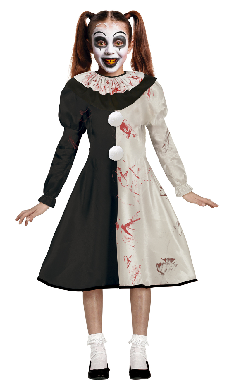 Terrifier Art The Clown Girl Costume - Age 7 to 9 Years
