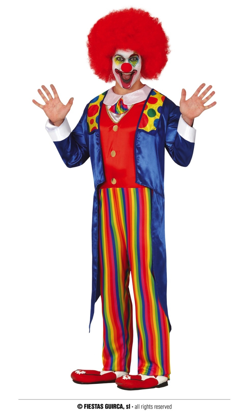 Mr Clown Rainbow Stripes (Payaso) - Adult Size Medium (48-50)
