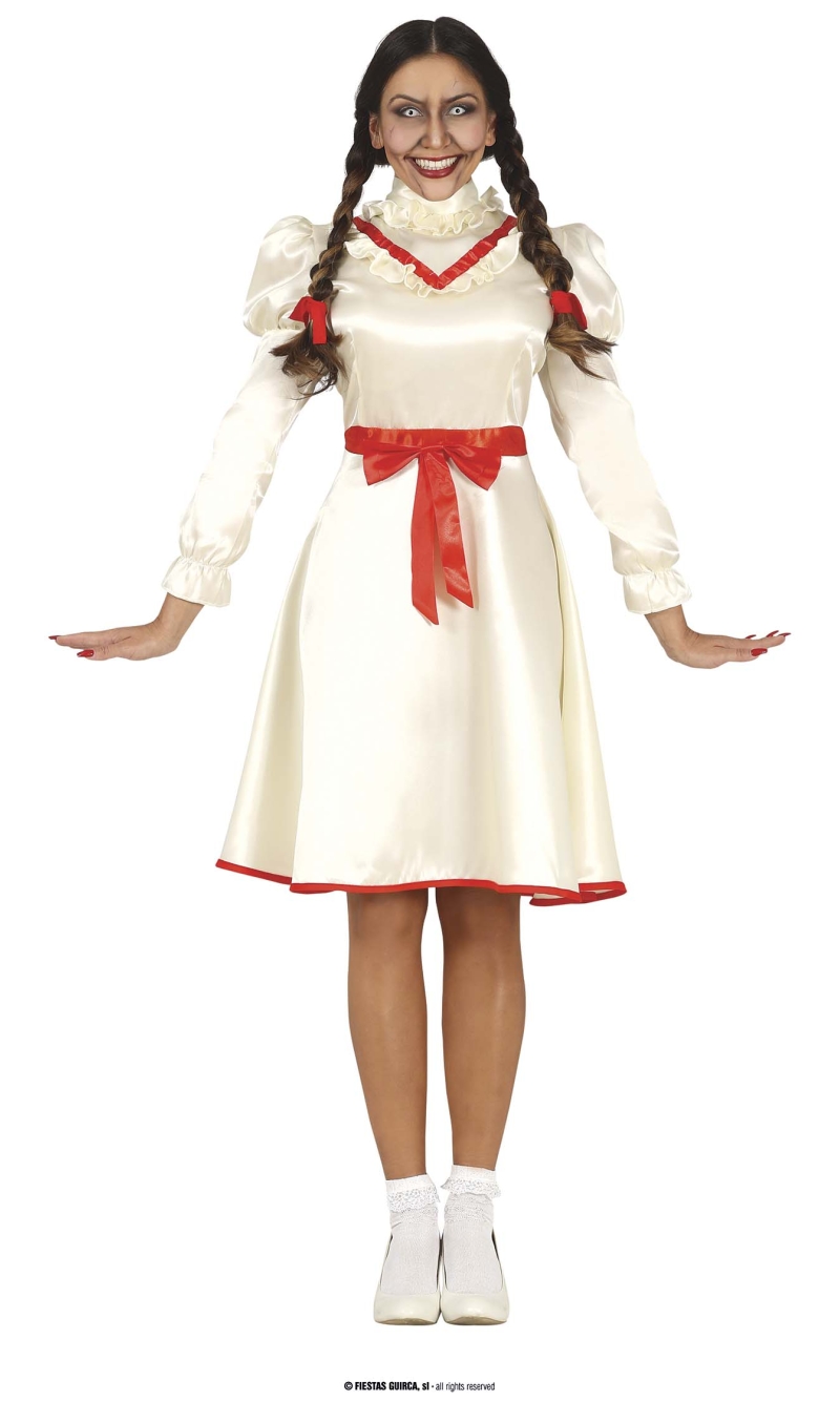 Annabelle Cursed Doll Costume - Adult Size Small (36-38)