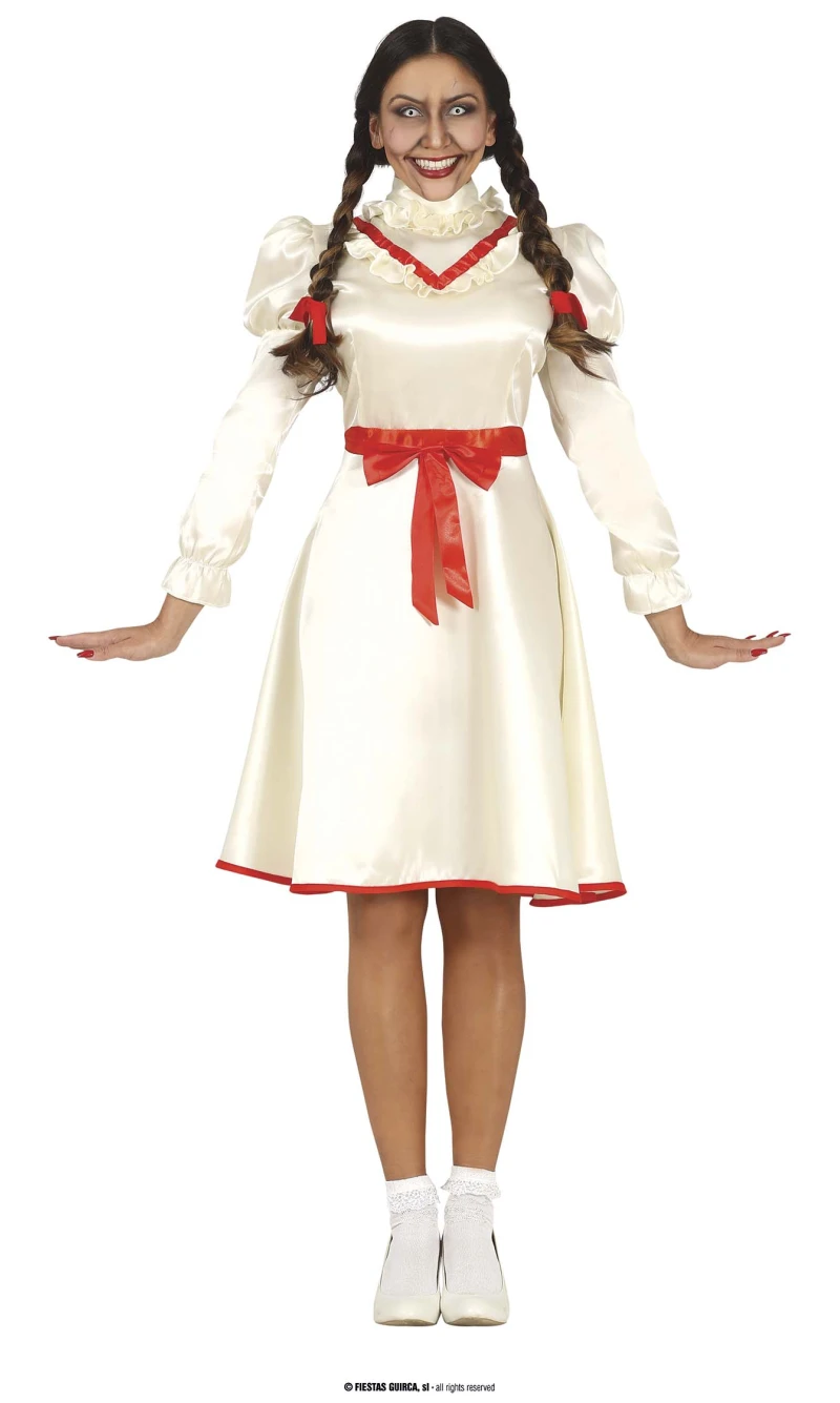 Annabelle Cursed Doll Costume - Adult Size Large (42-44)