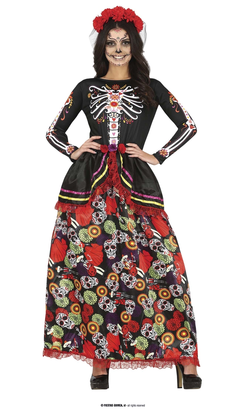 Catrina Fashion Lady Costume - Adult Size Small (36-38)