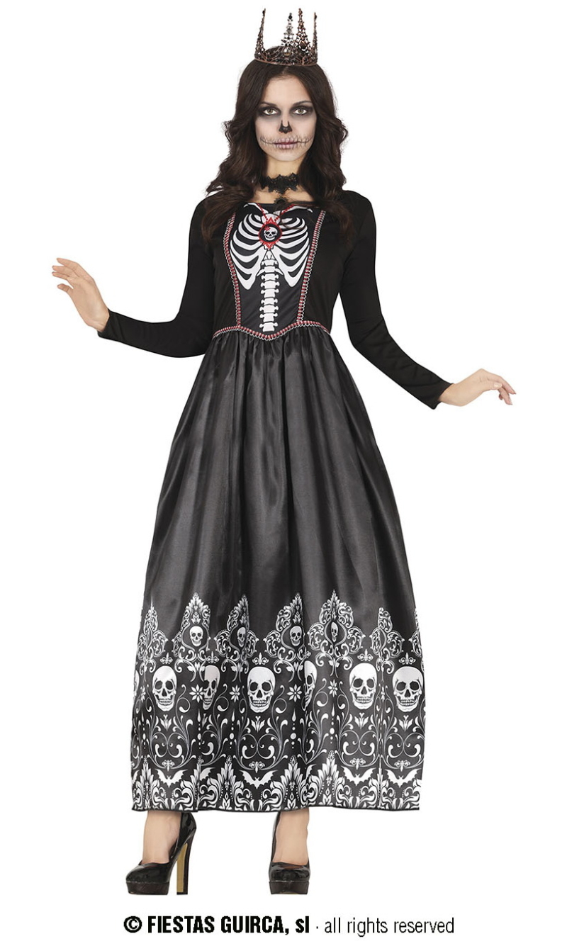 Royal Skeleton Lady Costume - Adult Size Medium (38-40)