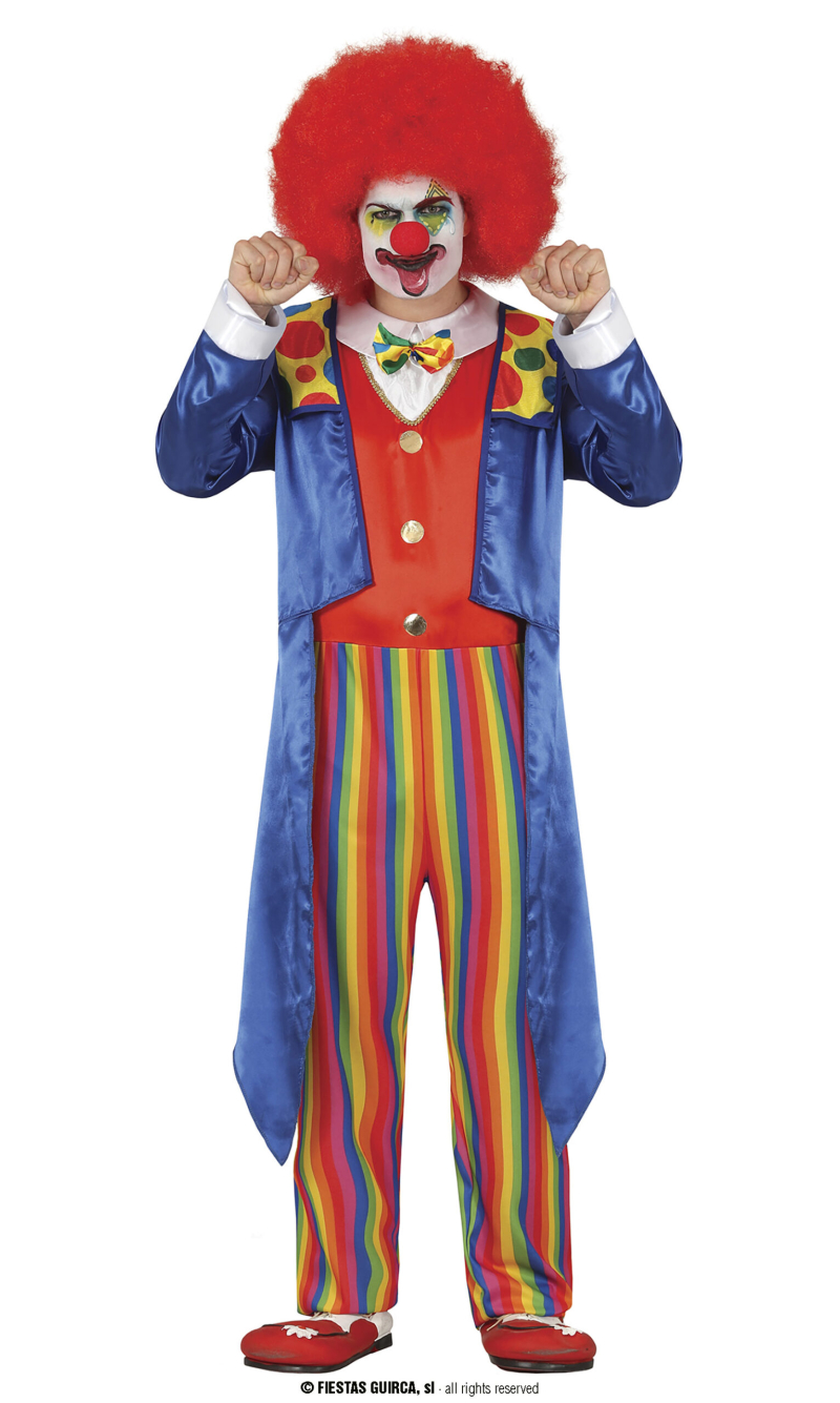 Mr Clown Rainbow Stripes (Payaso) - Adult Size Small (46-48)