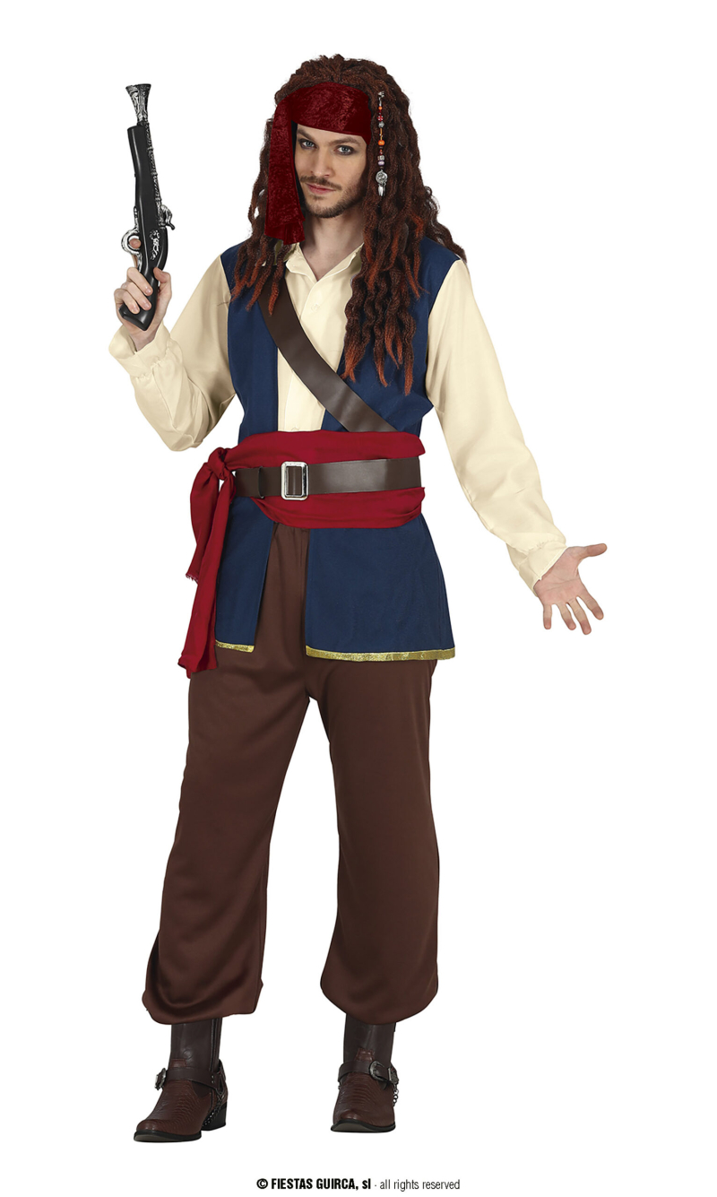 Jack The Pirate Man Costume - Adult Size Extra Large (54-56)