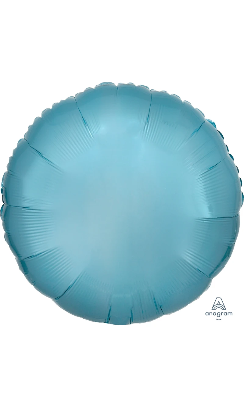 Metallic Pearl Pastel Blue Standard Circle Foil Balloon 17" (42cm)