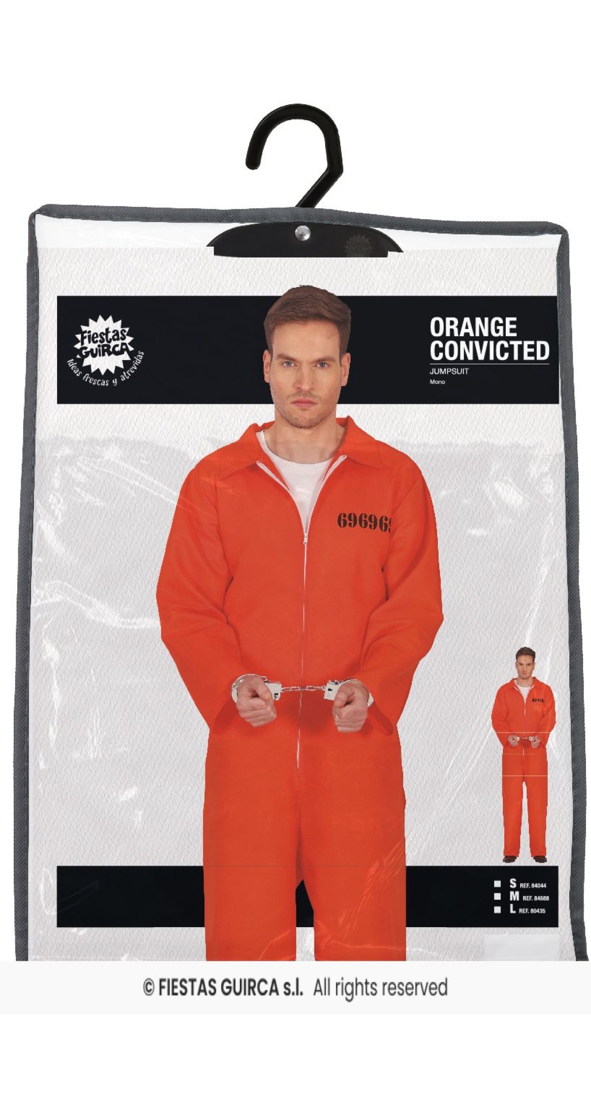 Orange Convict Prisoner Man Costume - Adult Size XXL (56-58) - Image 5