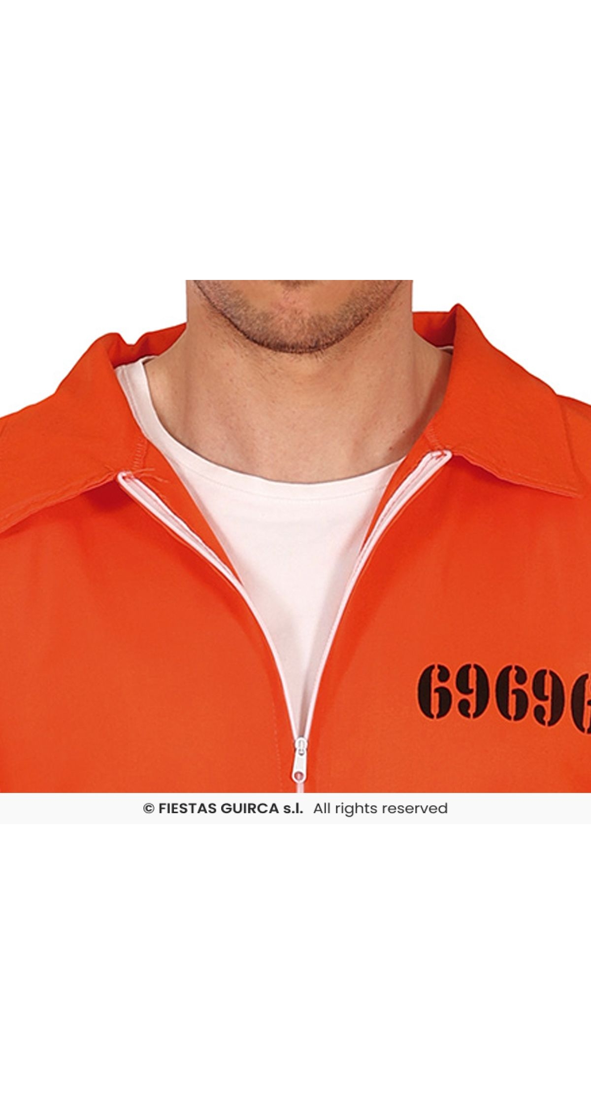 Orange Convict Prisoner Man Costume - Adult Size XXL (56-58) - Image 6