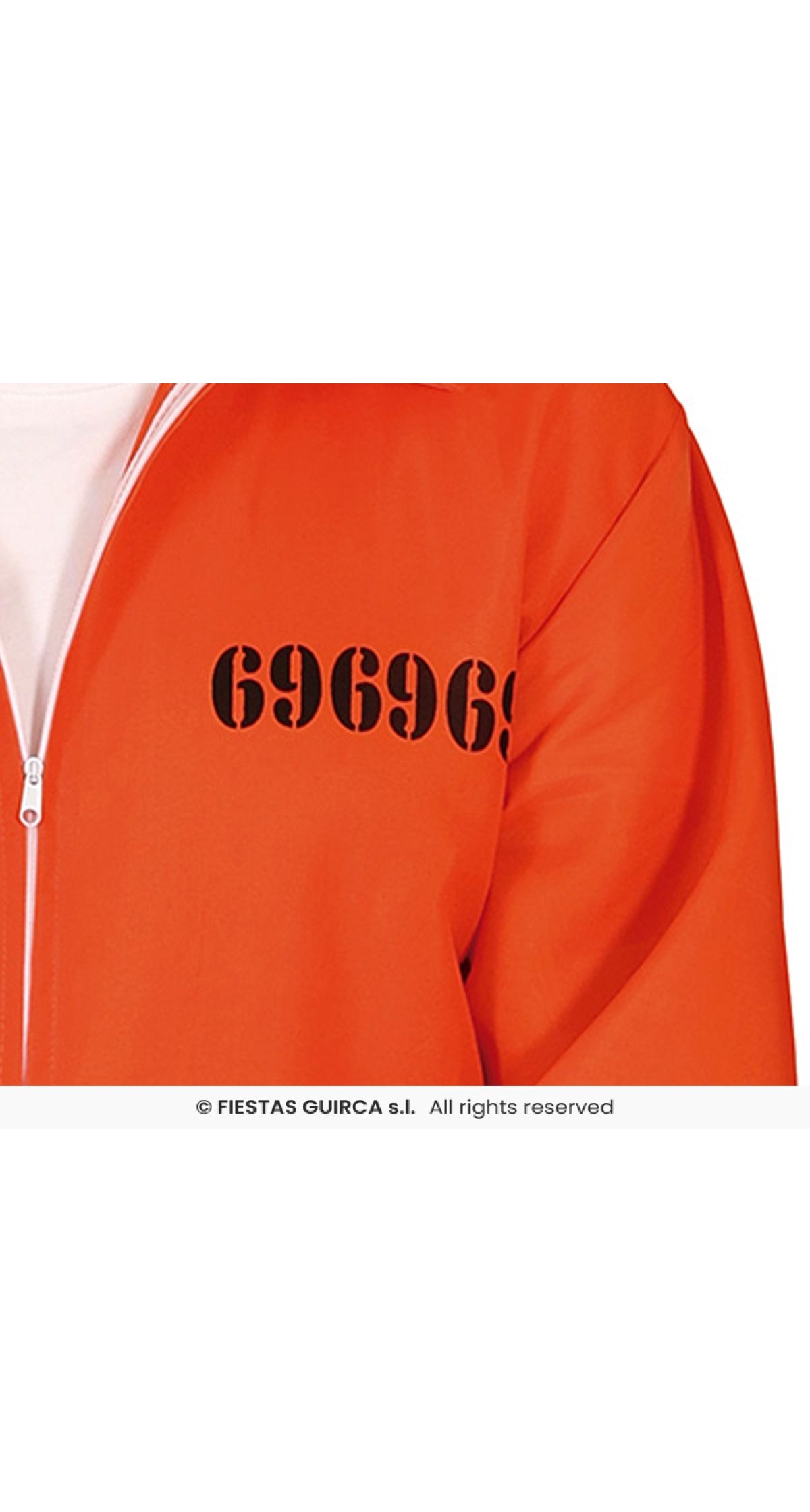 Orange Convict Prisoner Man Costume - Adult Size XXL (56-58) - Image 7