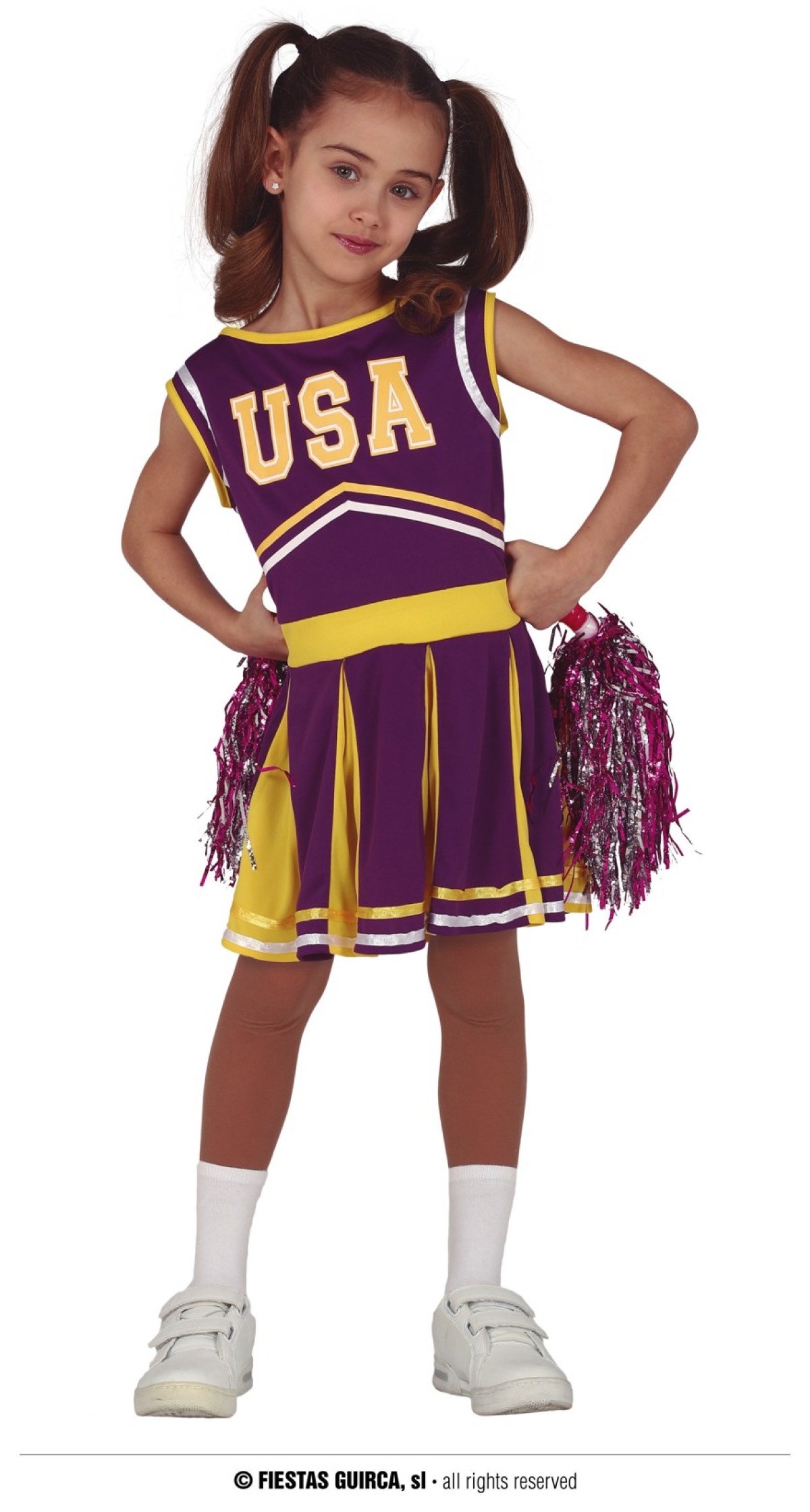 USA Purple Cheerleader Costume - Age 10 to 12 Years