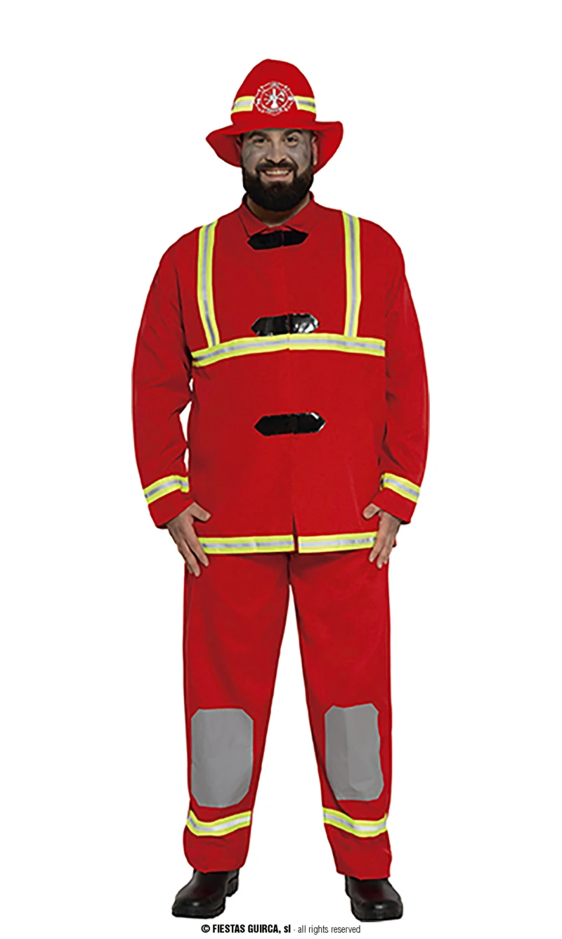 Fire Fighter (Bombero) - Adult Size XXL (56-58)