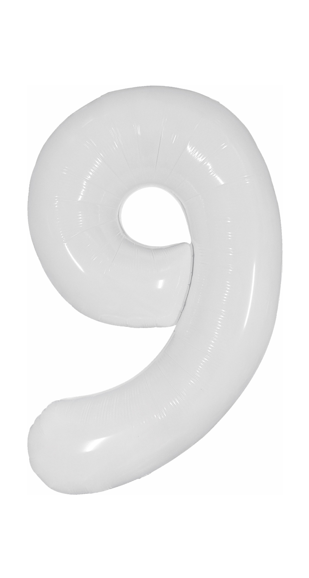 40 Inch Foil Balloon Number 9 - White