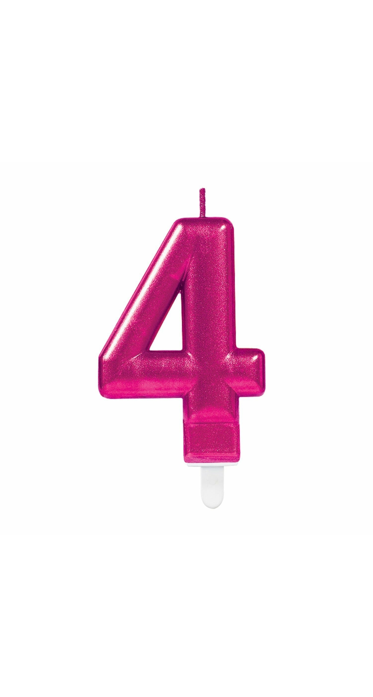 Candle Sparkling Celebrations Pink 7.5cm - No. 4