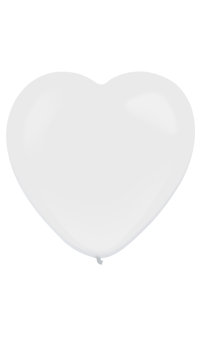 Everts Heart Latex Balloon Frosty White Standard – (12″/30cm) - 1pc
