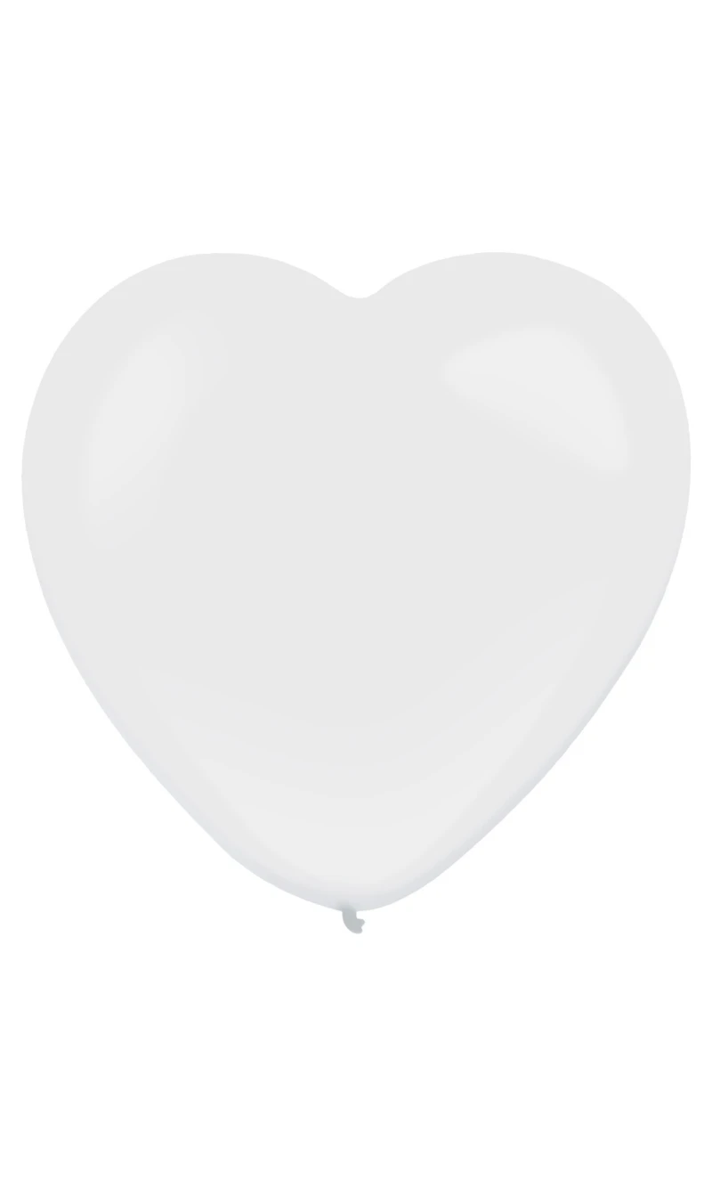 Everts Heart Latex Balloon Frosty White Standard – (12″/30cm) - 1pc
