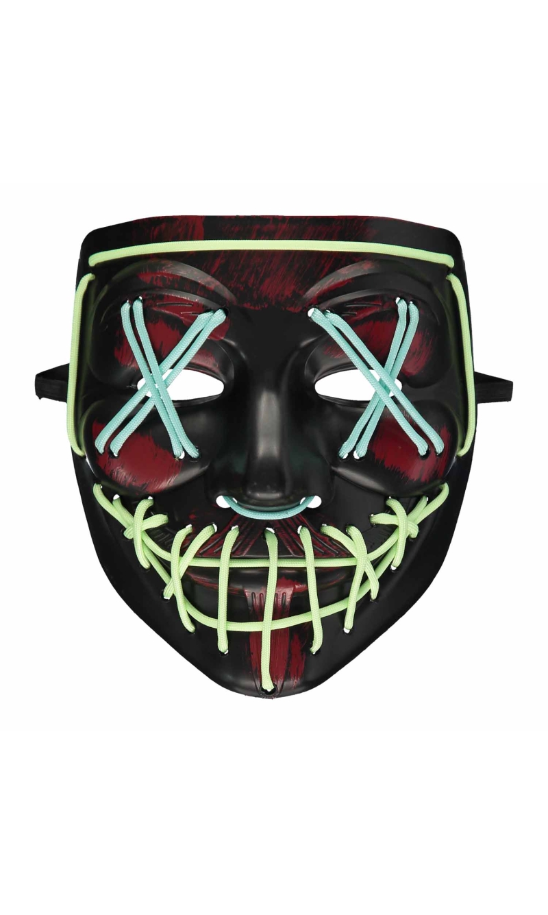 Blood Splatter Neon Mask