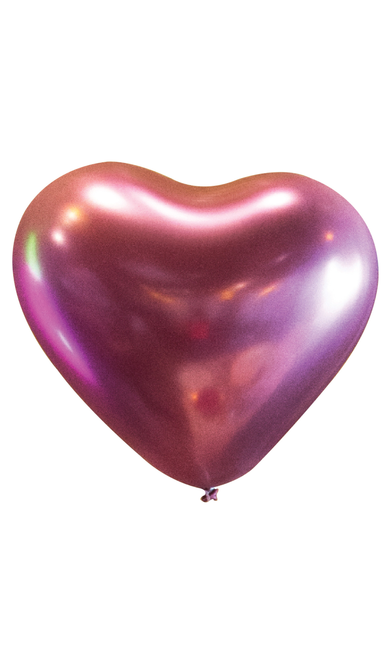Everts Heart Latex Balloon Satin Luxe Flamingo – (12″/30cm) - 1pc