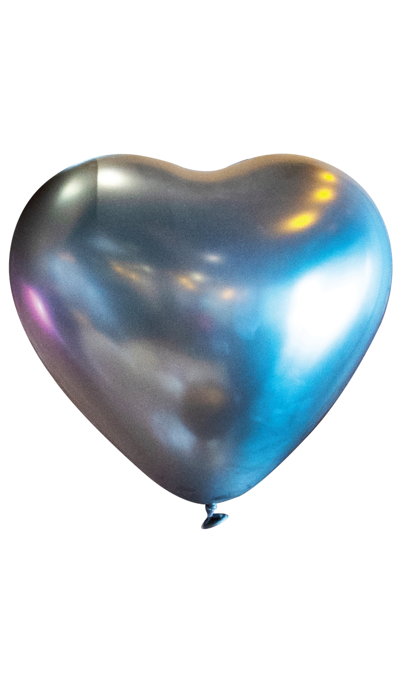 Everts Heart Latex Balloon Satin Luxe Platinum – (12″/30cm) - 1pc