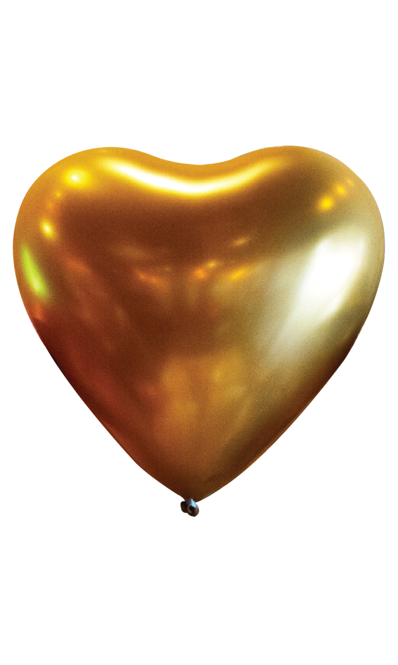 Everts Heart Latex Balloon Satin Luxe Gold – (12″/30cm) - 1pc