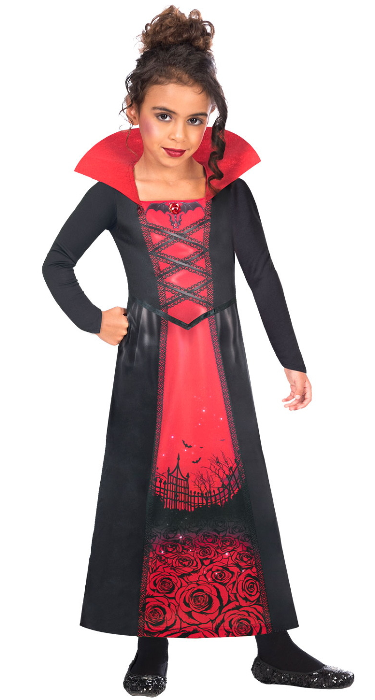 Halloween Rose Vampiress Girl Costume - Age 8 to 10 Years