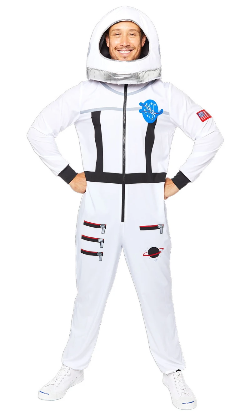 Astronaut Space Suit White Costume - Adult Size Plus (XXL)