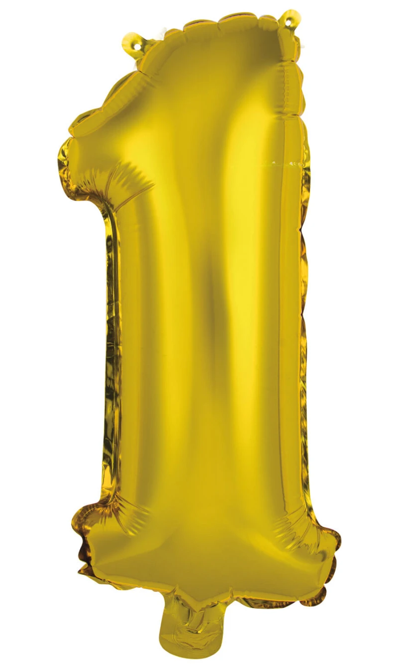 Mini Number 1 Gold Foil Balloon - 35cm