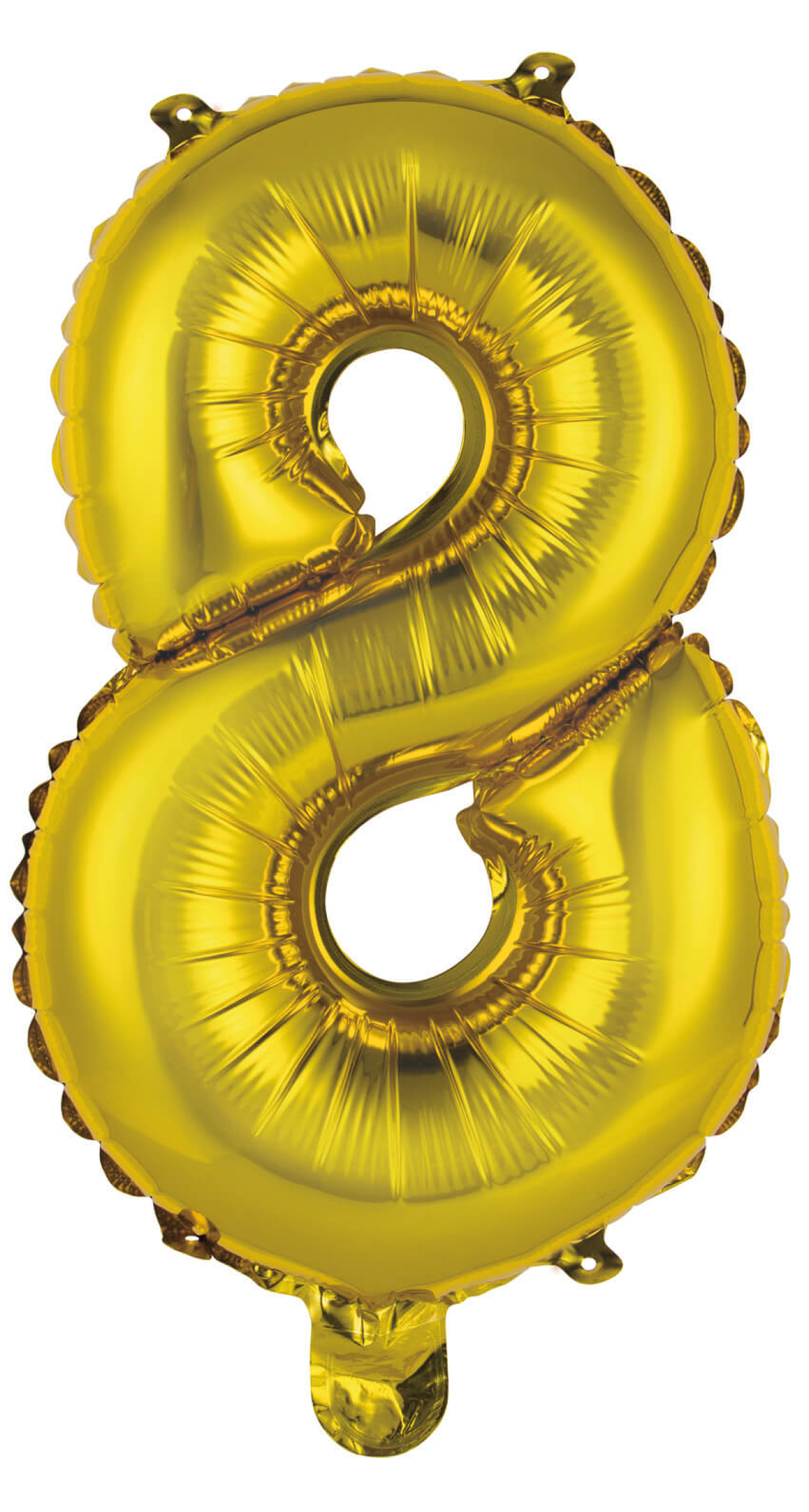 Mini Number 8 Gold Foil Balloon - 35cm