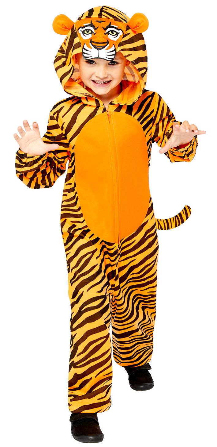 Tiger Animal Onesie Child Costume - Age 10 to 12 Years