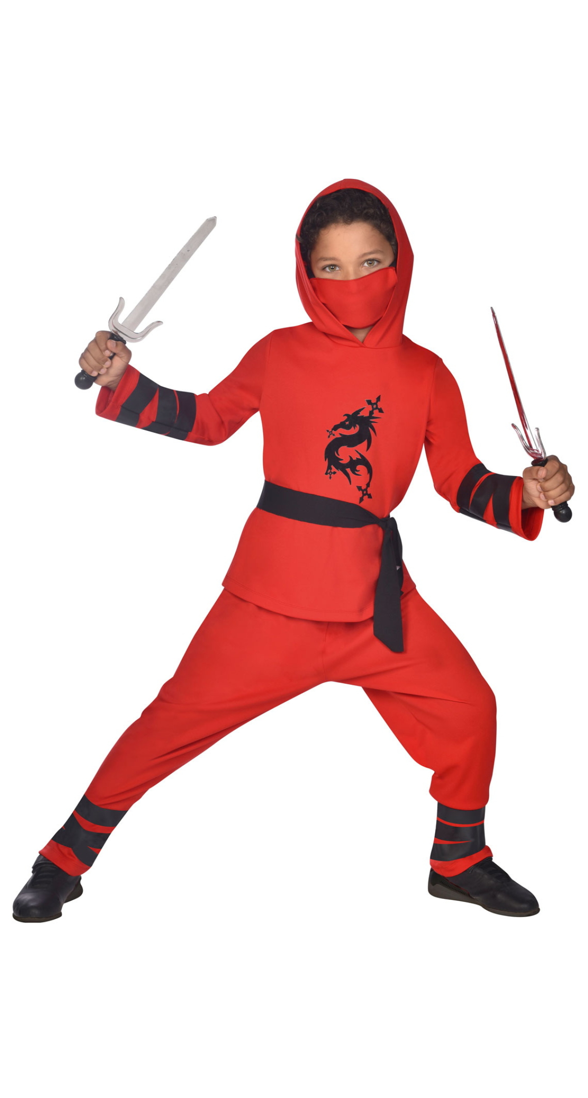 Ninja Warrior Red Costume - Age 4 to 6 Years