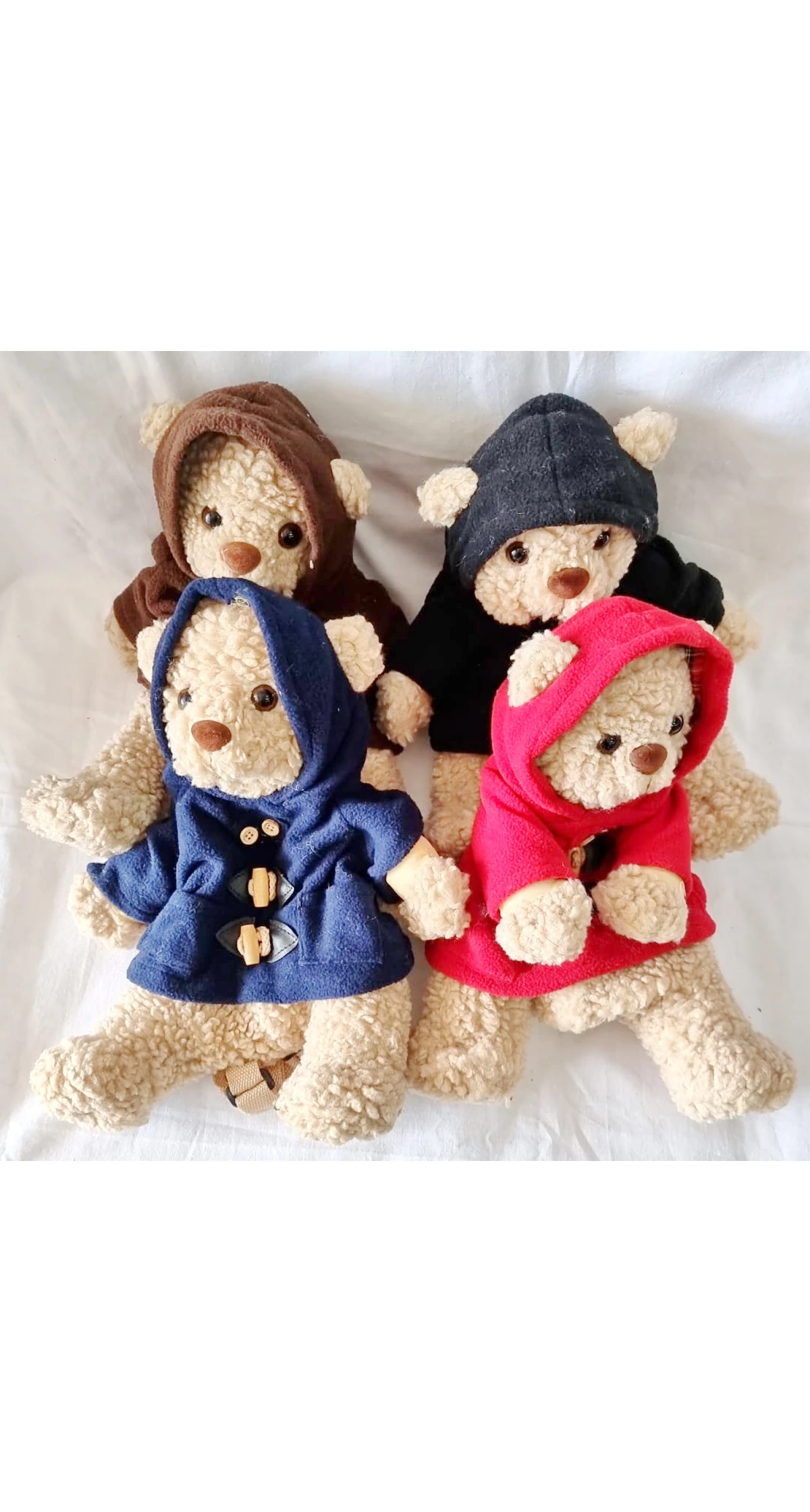 Champ Collection Teddy Bear With Hoodie Backpack Assorted Colors - 32x20cm
