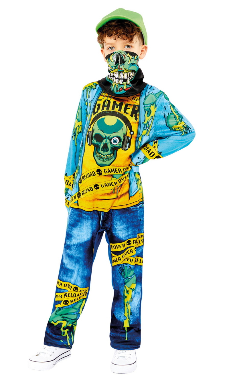 Gaming Zombie Child Costume - Age 8 to 10 Years