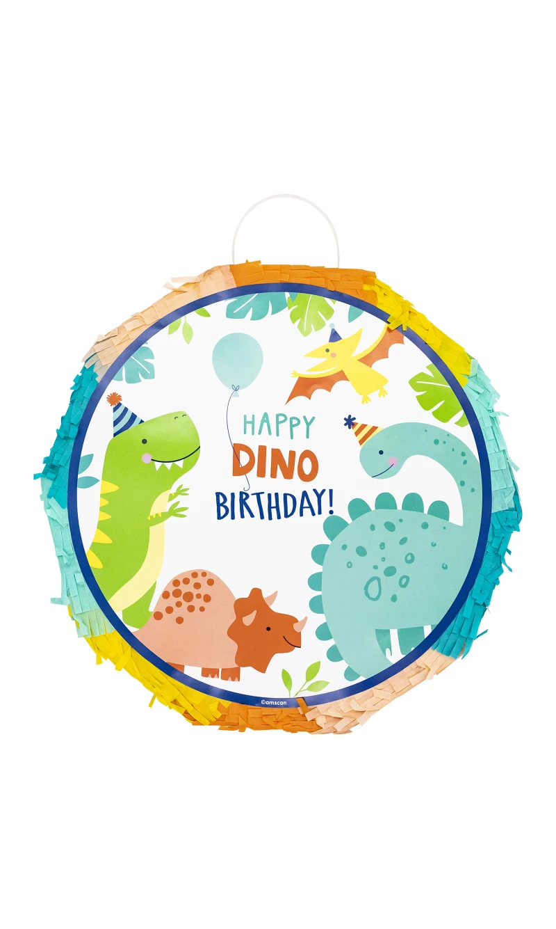 Expandable Pinata Happy Dinosaur - 32cm x 32cm